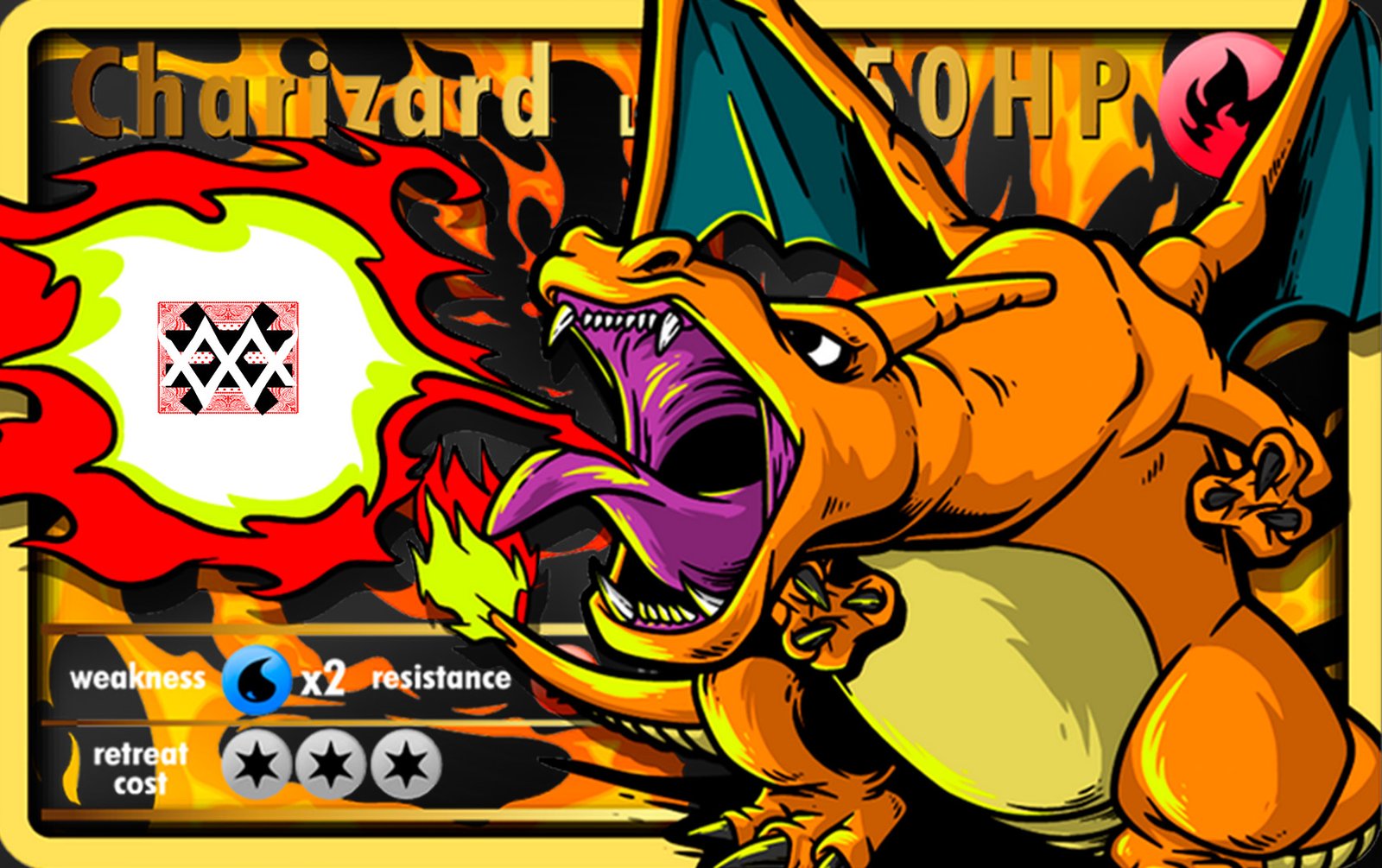 Color Fusion Card Charizard Fire black
