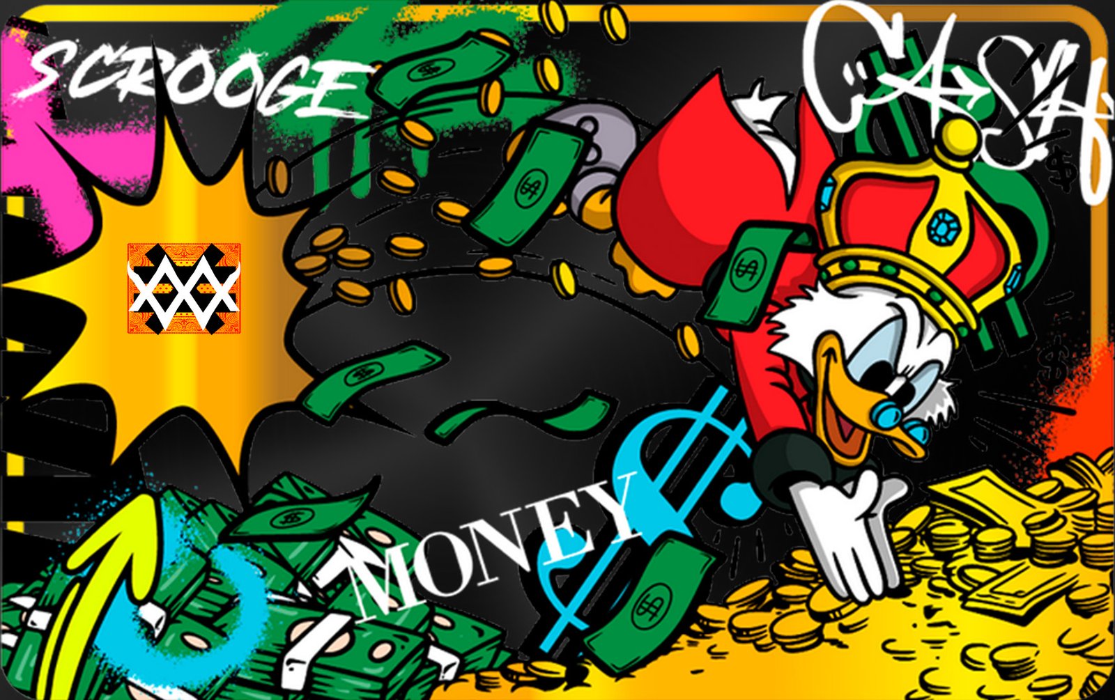 Color Fusion Card Scrooge Mc Duck Money Pool black