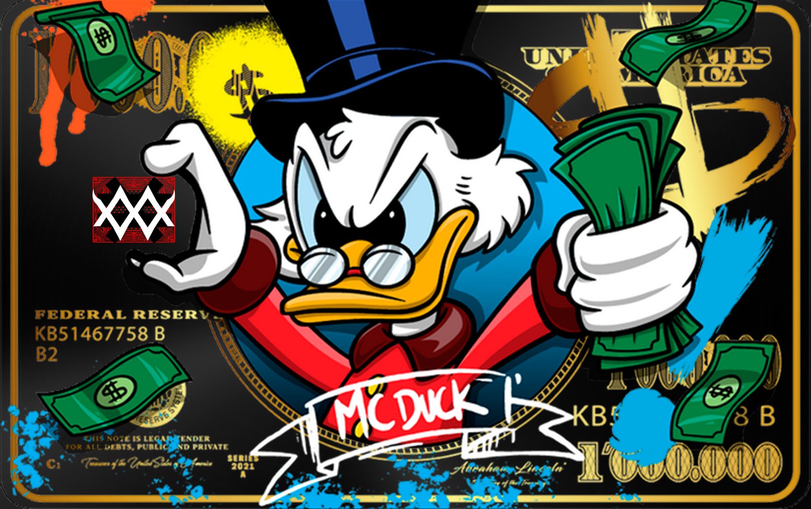 Color Fusion Card Scrooge Mc Duck black