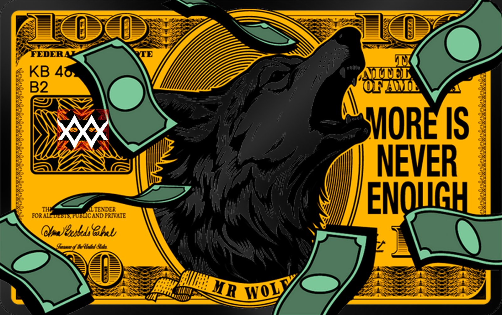 Color Fusion Card Wolf Of Wall Street black