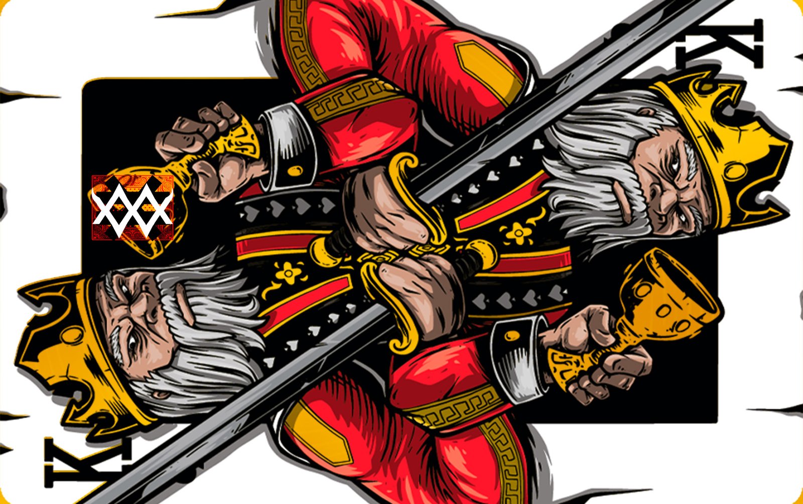 Color Fusion Card King Of Spades black