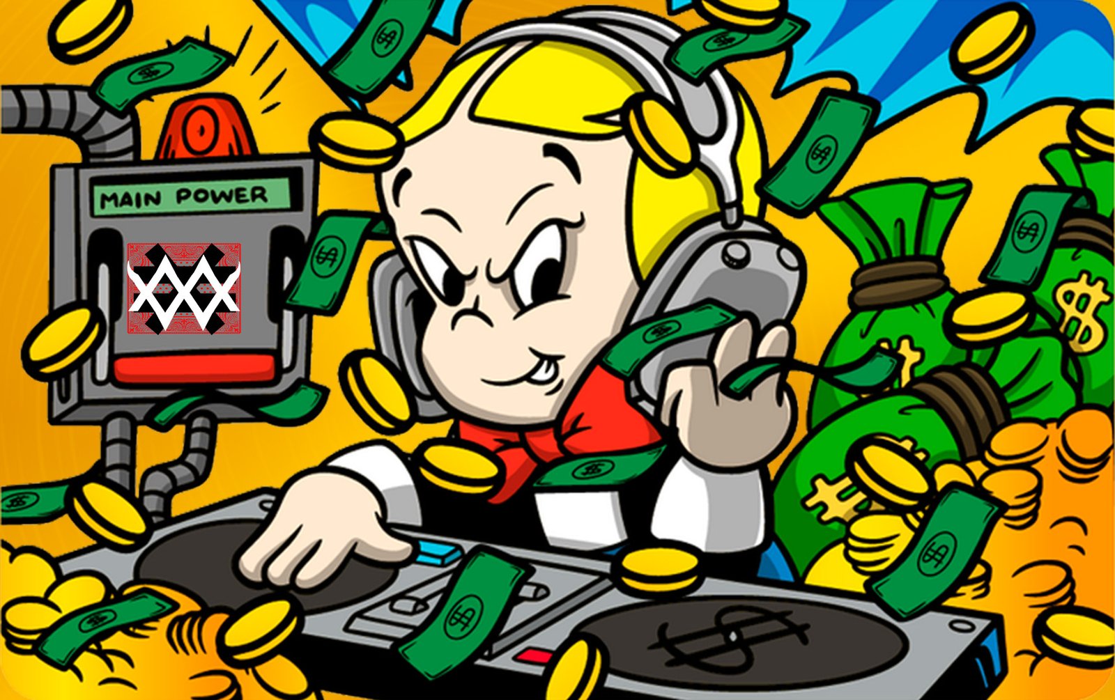 Color Fusion Card Richie Rich Mr DJ black