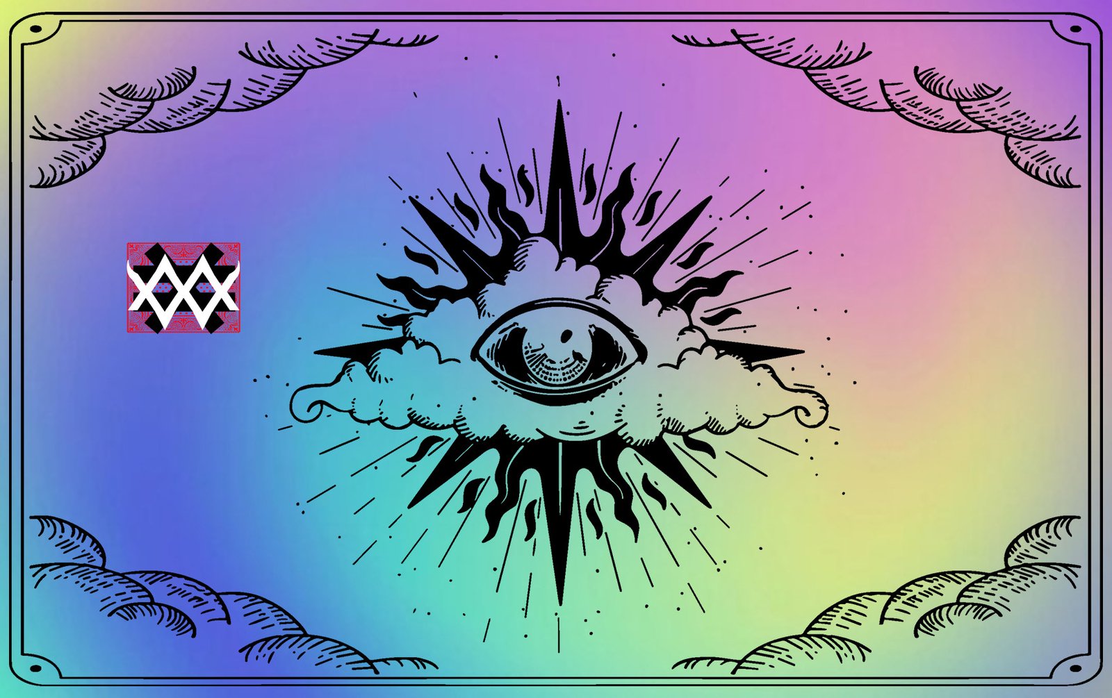 Exclusive Collection Card Eye of Providence rainbow
