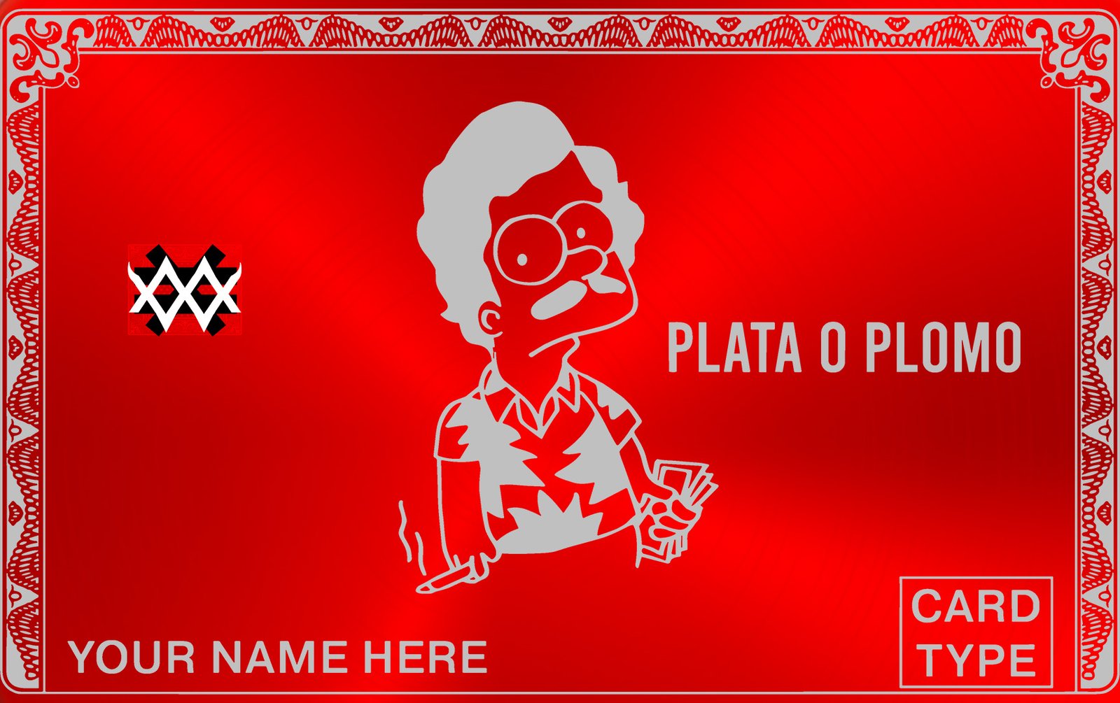 Exclusive Collection Card Pablo Escobar red