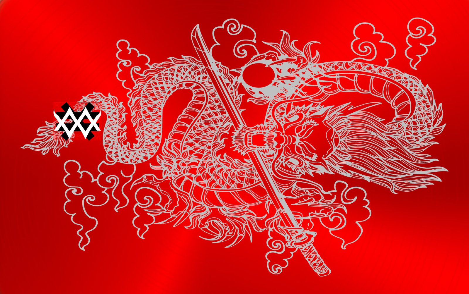 Fortune Card Dragon red