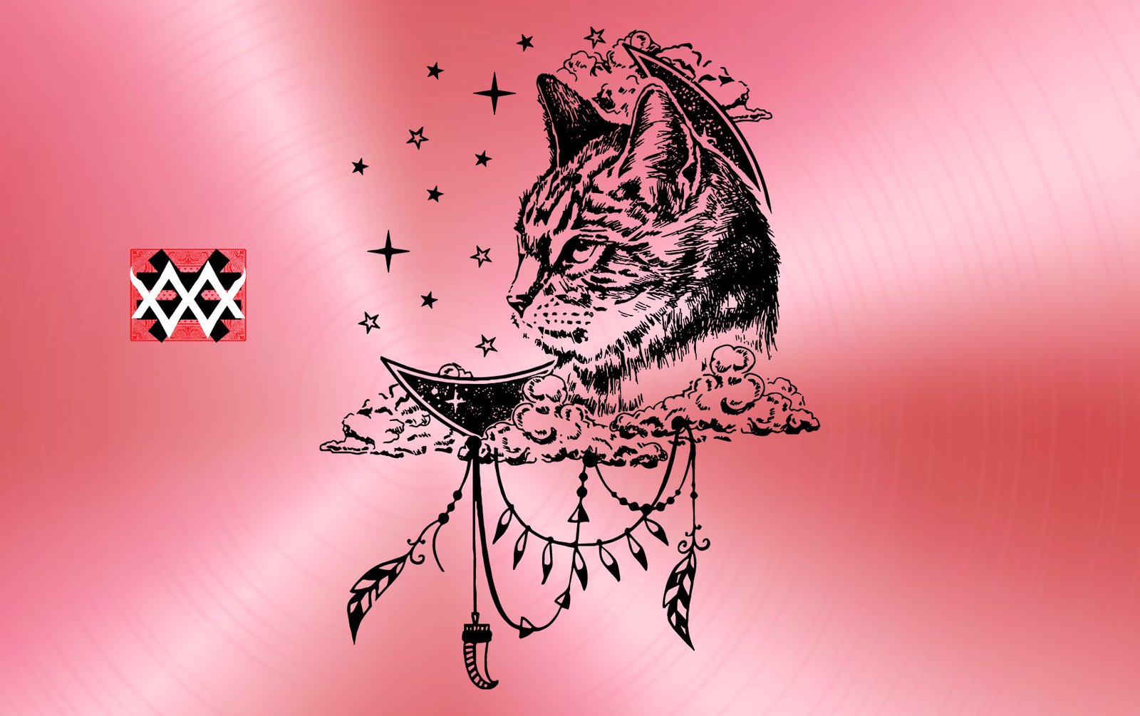 Fortune Collection Card Cat rose