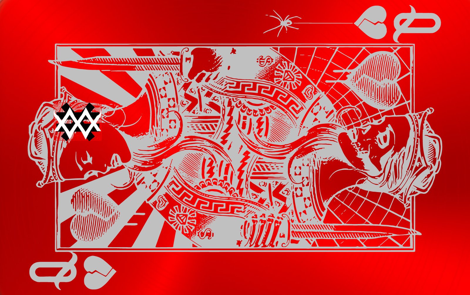 Highroller Card Queen red