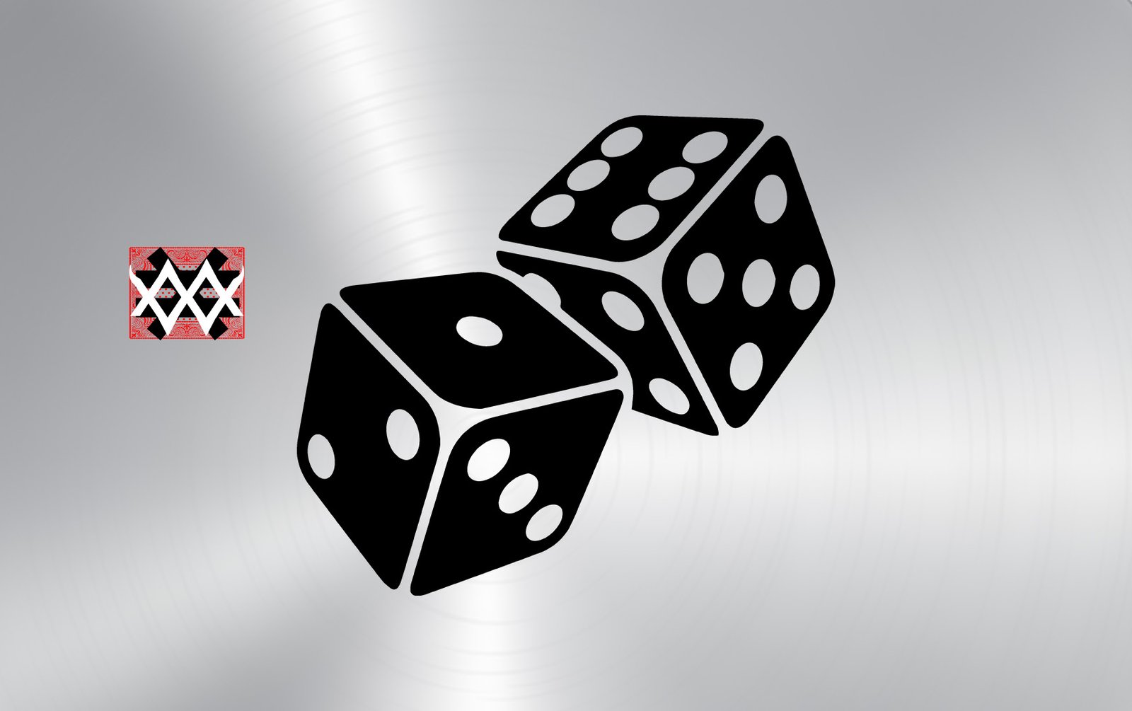 Highroller Card Dice silver