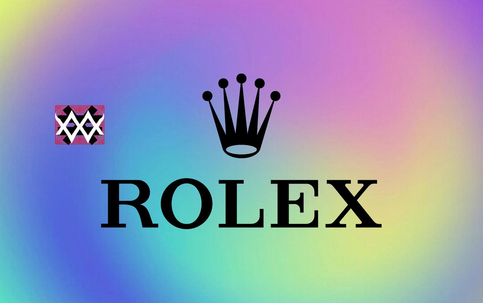 Luxury Card Rolex rainbow