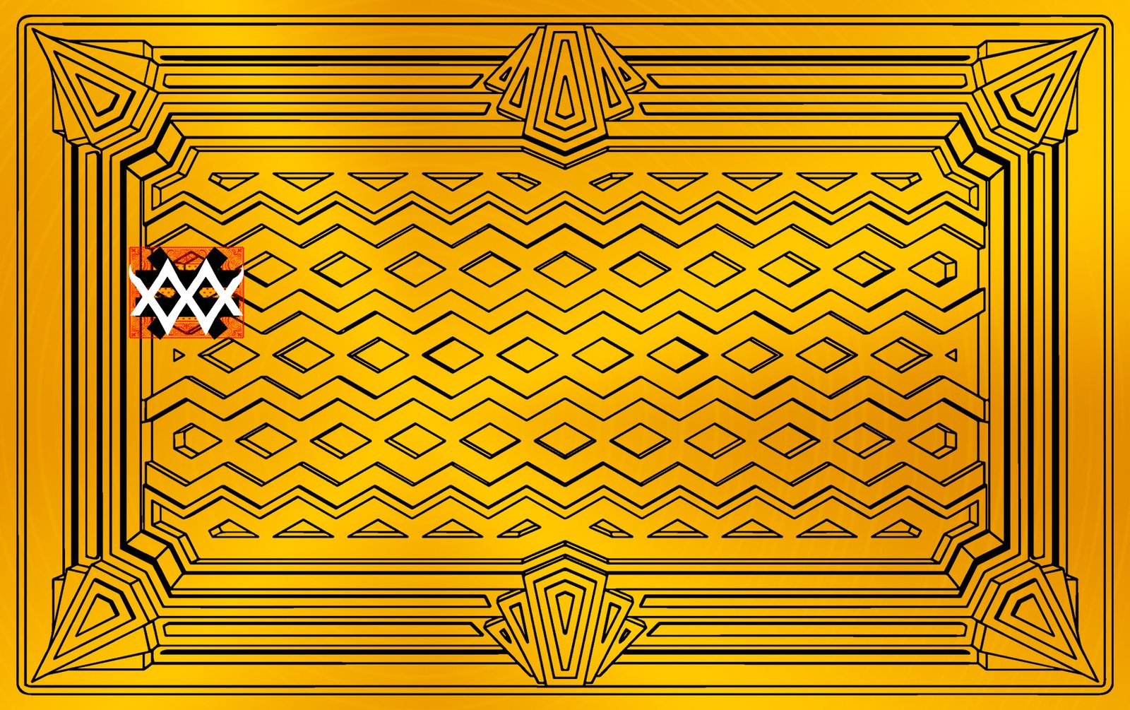 Pattern Card Retro Elegance gold