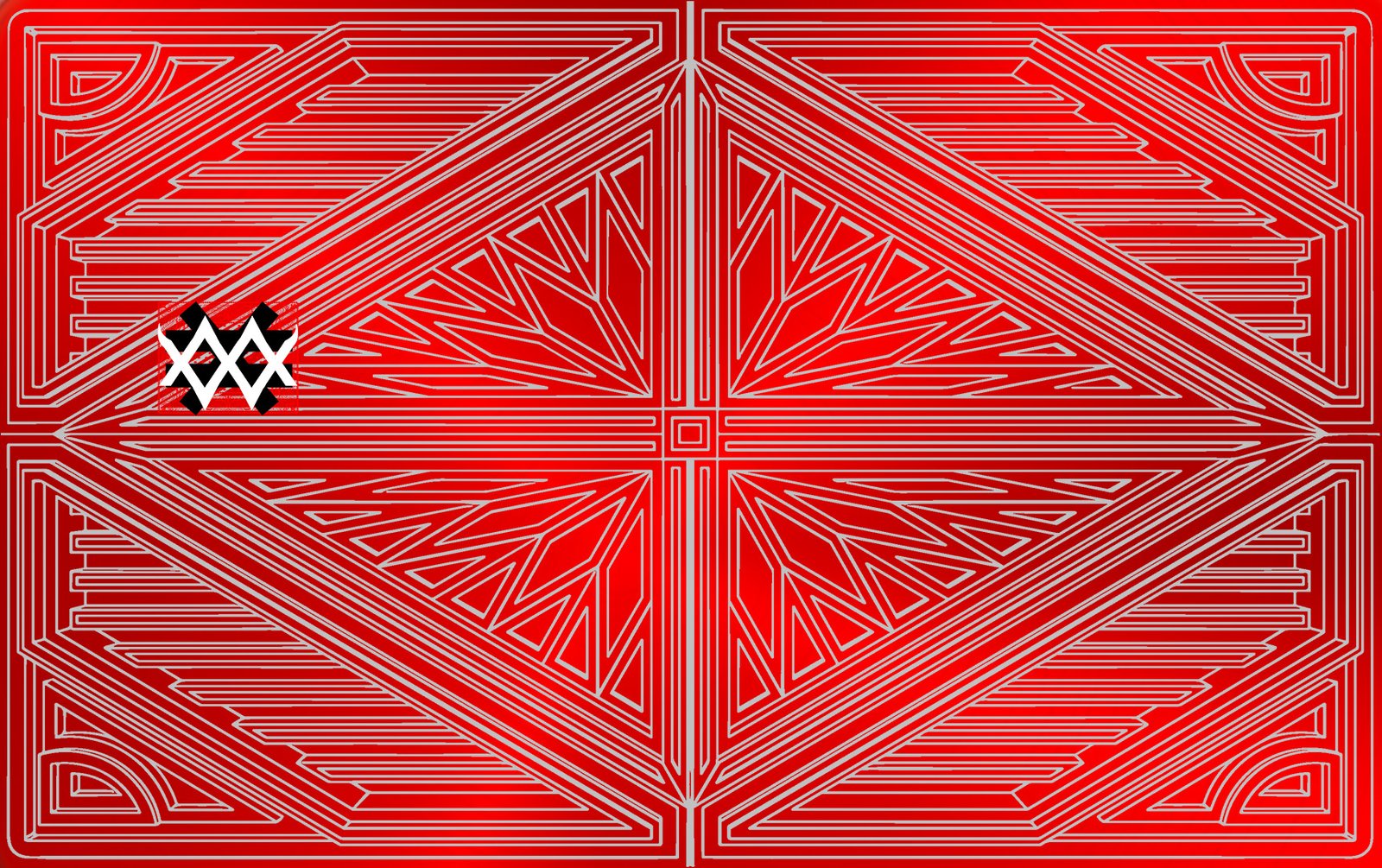 Pattern Card Bold Geometry red